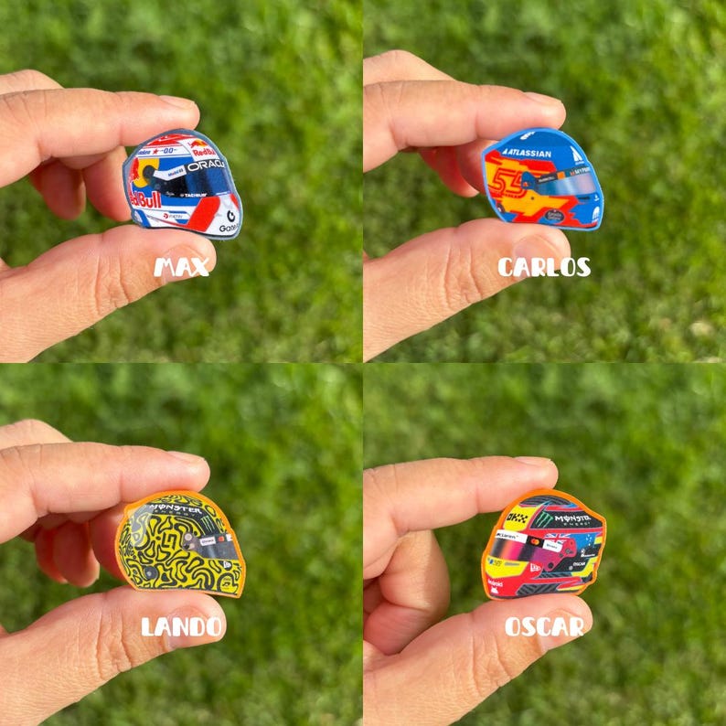 Adesivos MINI para capacetes de pilotos de F1 | Adesivo de F1 | Modelos de 2026 imagem 2