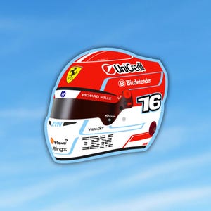 Charles Leclerc 2026 Helmaufkleber | Charles Leclerc Aufkleber | F1 Aufkleber