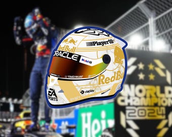 Max Verstappen Championship Helmet Sticker | Max Verstappen Sticker | F1 Sticker