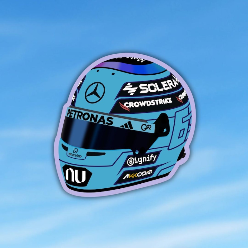 George Russell 2026 Full Size Helmet Sticker | George Russell Sticker ...