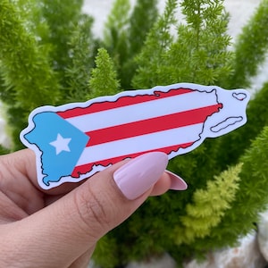 Puerto Rico Island Flag Sticker | Island Flag Sticker | Puerto Rico Sticker