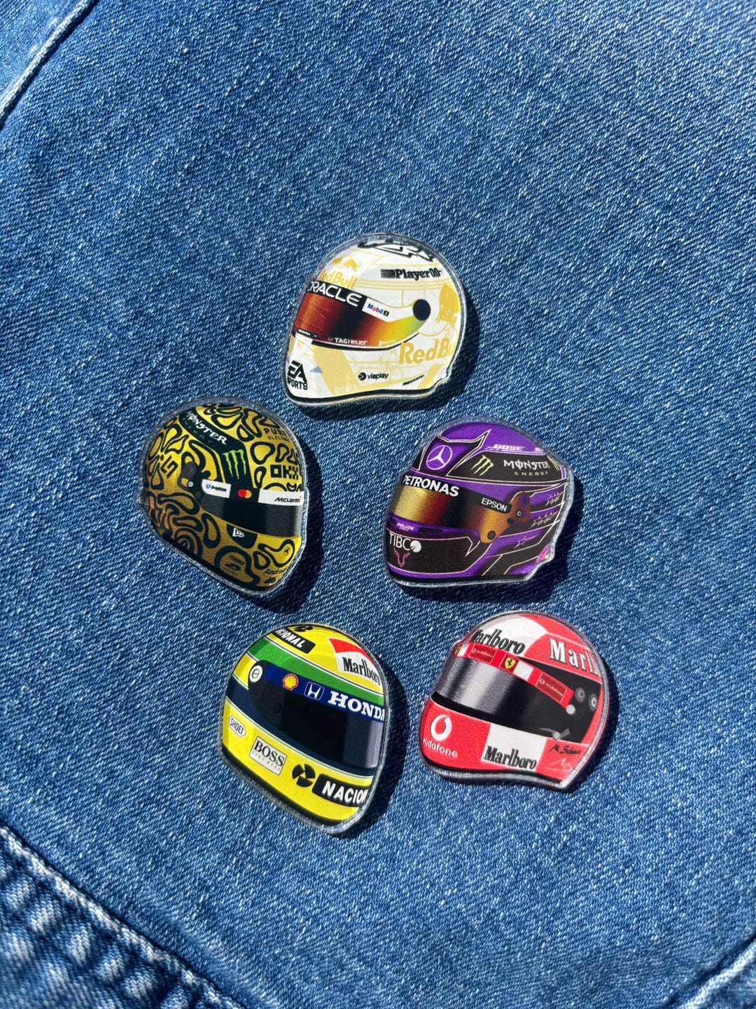 F1 Racing Pin Button F1 Champions Helmet Acrylic Pins - Etsy