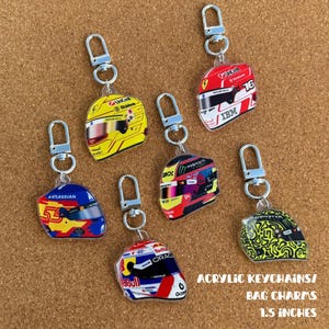 2025 F1 Drivers Helmet Keychains | F1 Drivers Helmet Bag Charms
