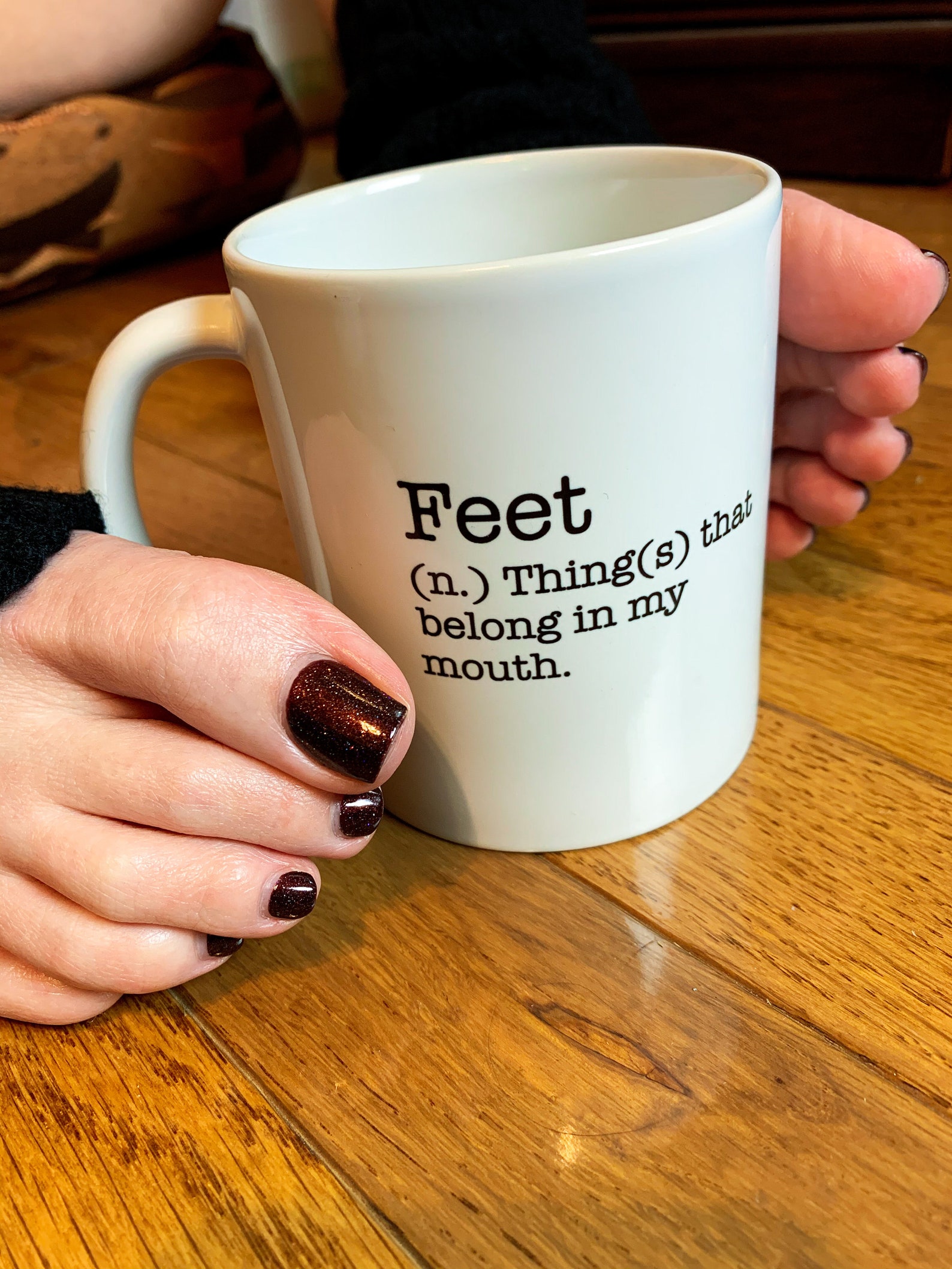 Feet Dictionary Fact Definition, Funny Foot Fetish Novelty Mug, Sexy