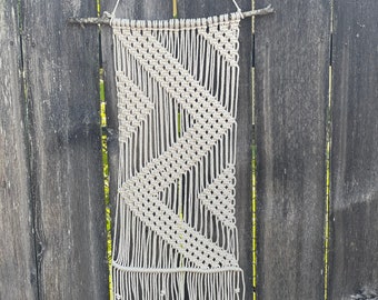 Geometric macramé wall hanging