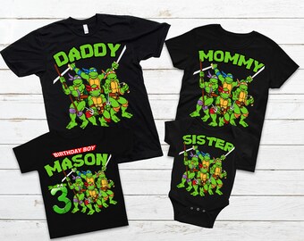 Ninja Turtle Birthday Shirt Mom | Etsy 
