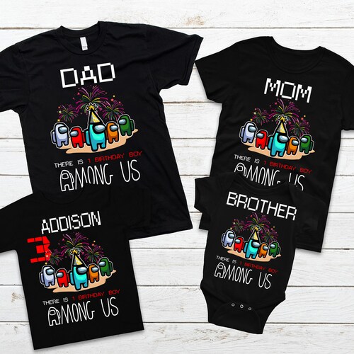 Among Us Birthday Shirt Personalized 
