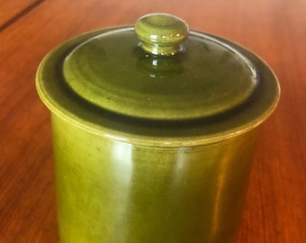 OLD - Eldfast - Olla de cerámica Höganäs con tapa - modelo nr 604 2 - hecho a mano - hecho en Suecia