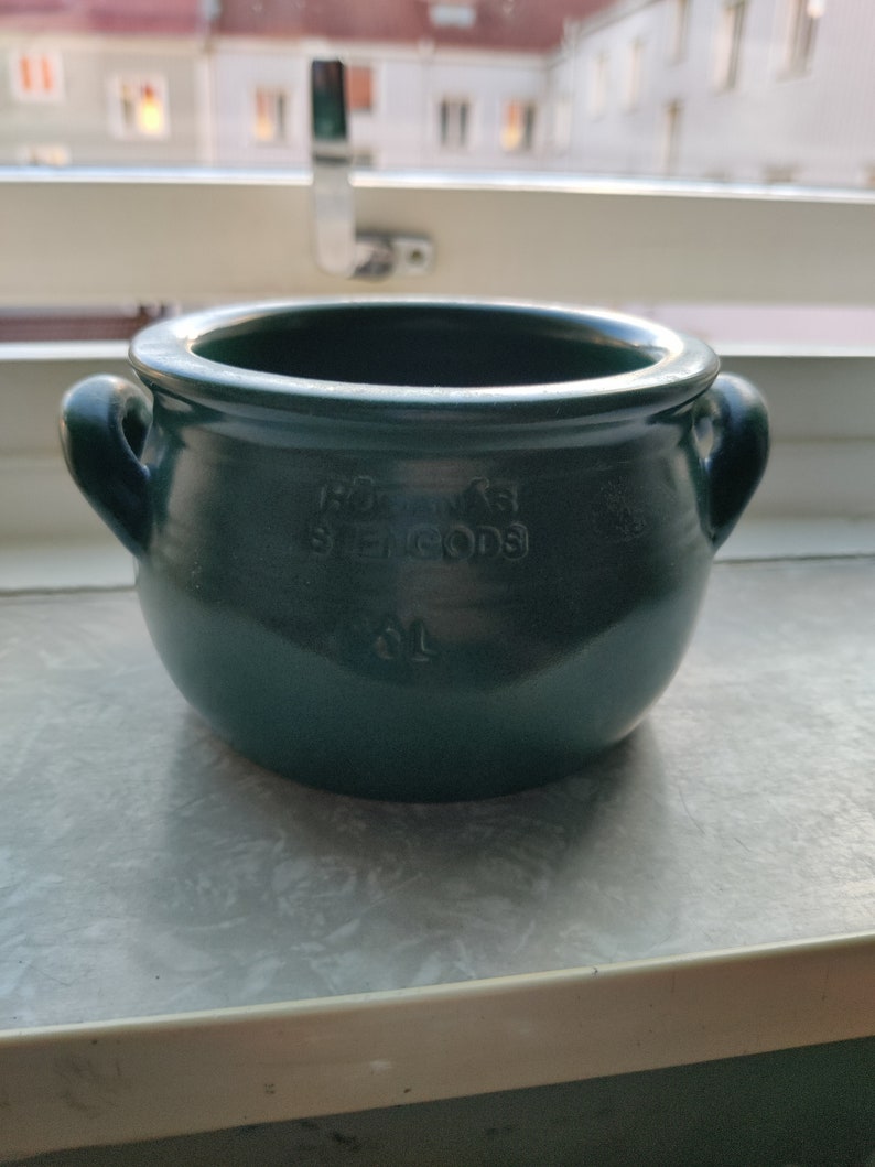 Höganäs Keramik stoneware/pot made in Sweden 1970s Scandinavian image 1