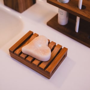 Wooden Soap Dish, Soap saver, Solid wood tray for hard soap, Bathroom Or Kitchen accessory