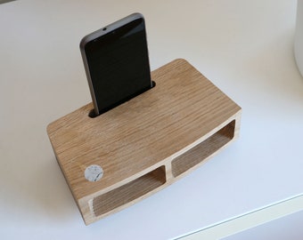 Supporto per altoparlante per iPhone, supporto per iPhone in legno, altoparlante per telefono in legno, supporto per smartphone, amplificatore audio per Iphone, amplificatore in legno, supporto carino