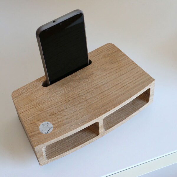 Support d'enceinte pour iPhone, Support en bois pour iPhone, Enceinte de téléphone en bois, Support pour smartphone, Amplificateur de son pour Iphone, Amplificateur en bois, Support mignon