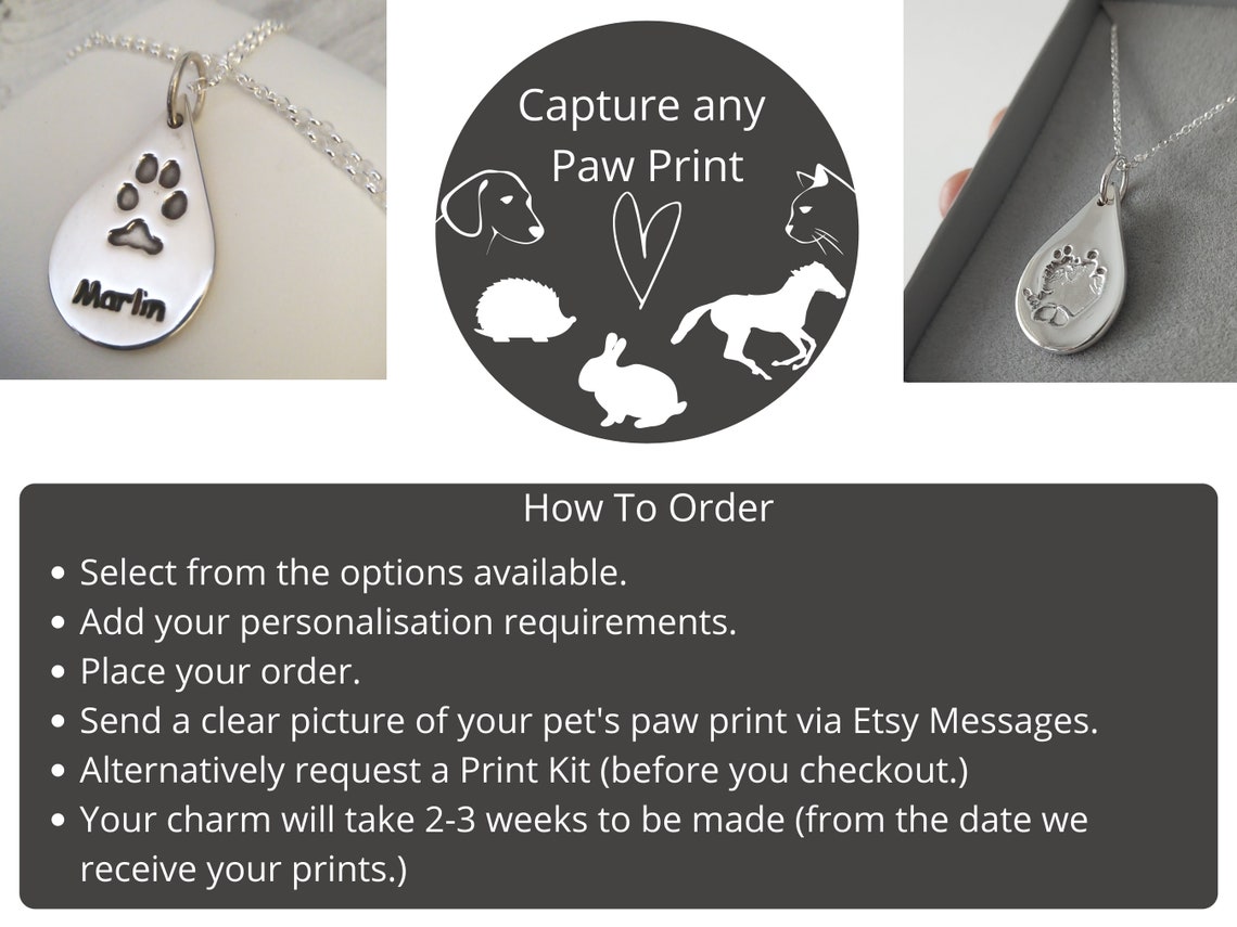 Hedgehog Necklace Pygmy Hedgehog Paw Print Necklace Etsy UK