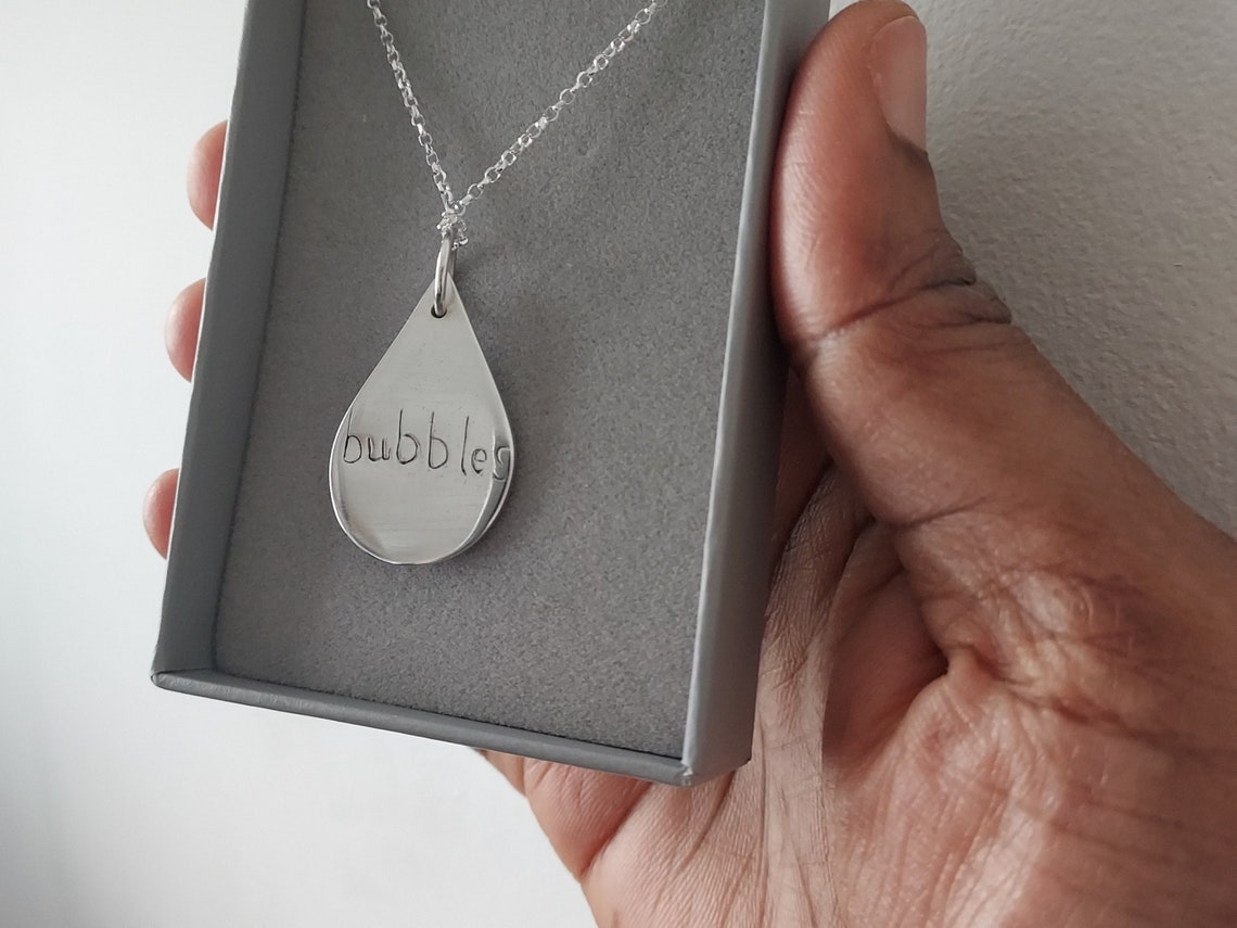 Hedgehog Necklace, Pygmy Hedgehog Paw Print Necklace, Personalised ...