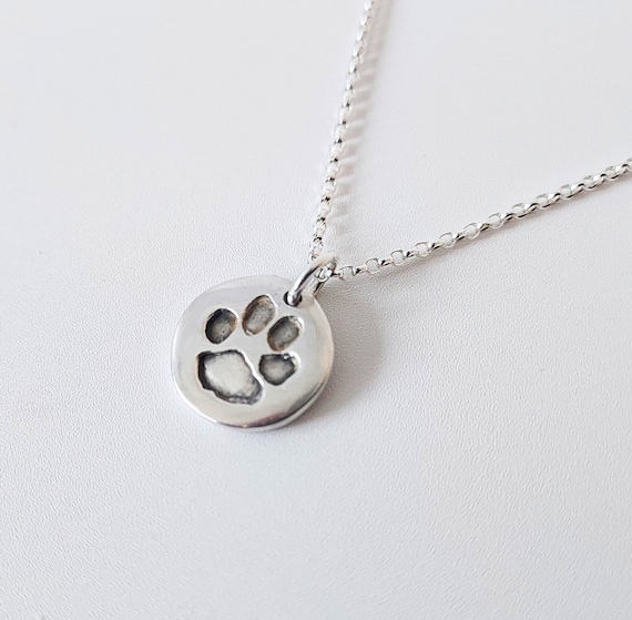 Custom Paw Print Necklace Real Paw Print Charm Pet Paw Jewellery in Memory of Dog Pet Keepsake for Dog Mum Personalised New Puppy Gift Etsy