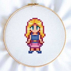 Haley Stardew Valley Cross Stitch Pattern