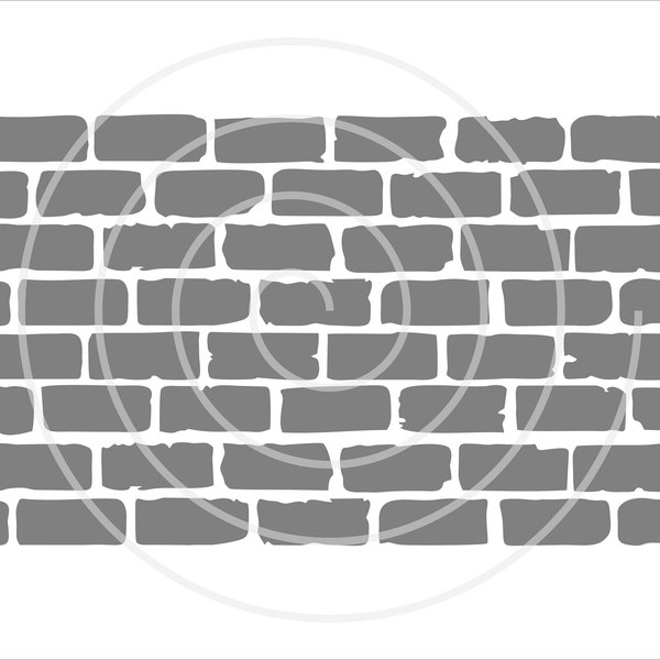 Brick Wall Stencil - Digital File