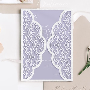 5x7 Chinese Plum flowers Gate-fold Wedding Invitation laser cut Template with RSVP card, Birthday invitation, wedding invitation svg