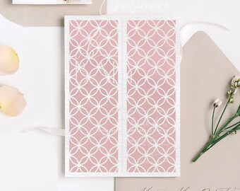 Lace Gatefold Wedding Invitation Template, Geometric SVG (Digital Download)