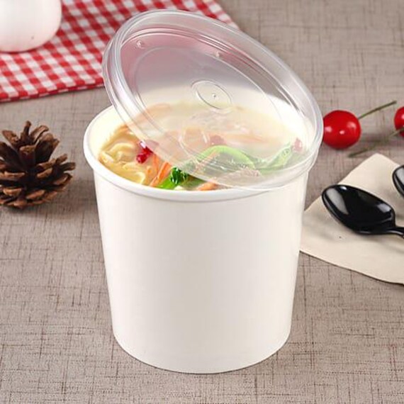 12 Oz Paper Soup Cups With Lids  Disposable Hot Food Containers (set of  500) - Etsy UK