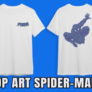 Camiseta gráfica pop art do Homem-Aranha!!