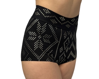 Faust Booty Short Black/Gold Luxor Black/Gold - XS - Sample