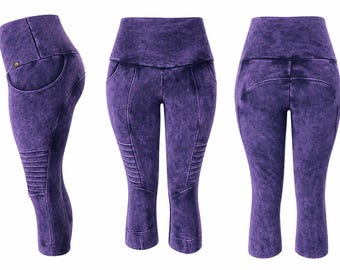 Amethyst Grunge Capri