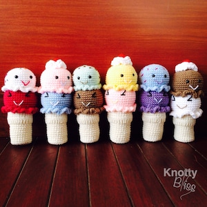 Crochet Ice Cream Cone Plush