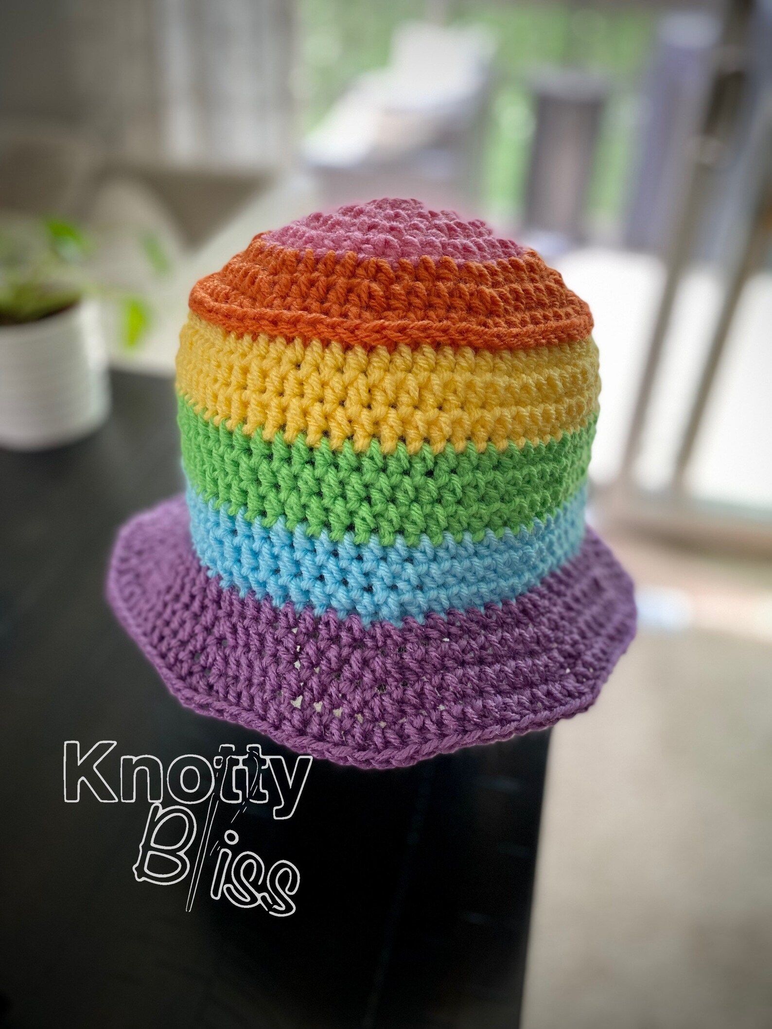 Crochet Rainbow Bucket Hat Etsy