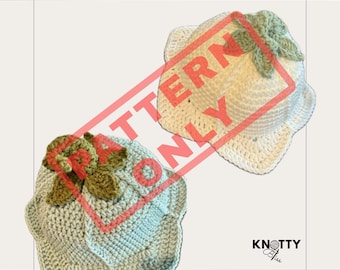 Modello all'uncinetto per cappello a secchiello Lillian of the Valley, download immediato