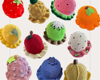 Crochet Fruit Bucket Hat