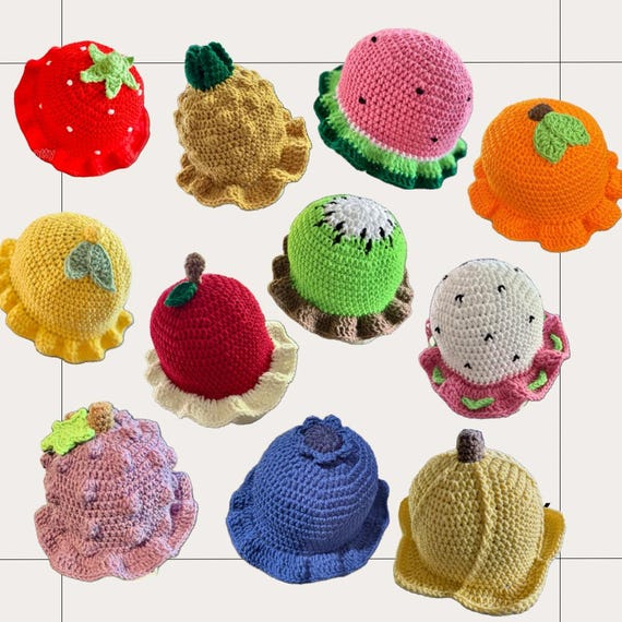 Crochet Fruit Bucket Hat