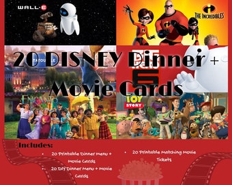 NEW! 20 Dinner and Movie Menus | Personalize, Download, and Print.