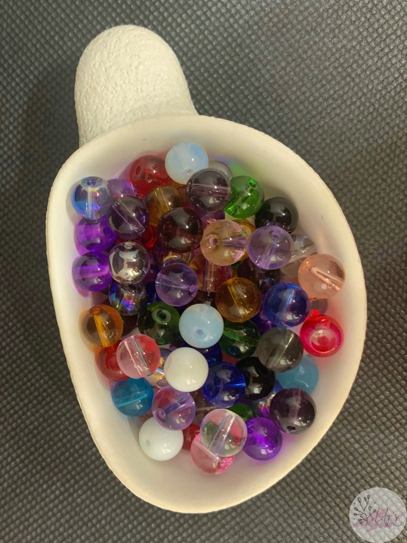 Crystal beads round 8mm 100pcsbag