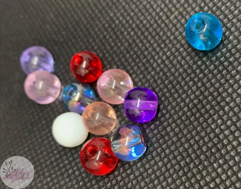 Crystal beads round 8mm 100pcsbag