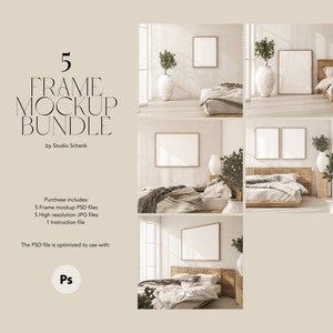 Frame Mockup Bundle | 5 Frame Mockups for Artists, Designers and Photographers | Wall Art Mockup | Mockup for Art