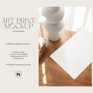 Art Print Mockup | Art Print for Artists, Photographers and Designers | Poster Mockup for Art | Realistic Art Print Mockup