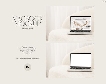 Digital Product Mockup | Website Mockup for Web Designer | Digital Products | Minimalist Laptop Mockup | Etsy Listing Macbook Mockup