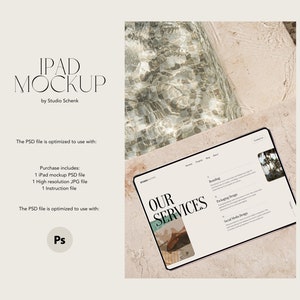 iPad Mockup | iPad Mockup for Web Designers | Business iPad Mockup | Screen Mockup in Natural Colors | Aesthetic Device Mockup