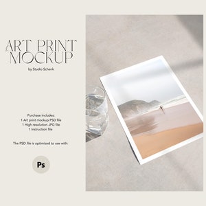 Art Print Mockup | A4 Poster Mockup for Designers, Artists and Photographers | Minimalist Art Mockup in Neutral Colors | Art Print Mockups