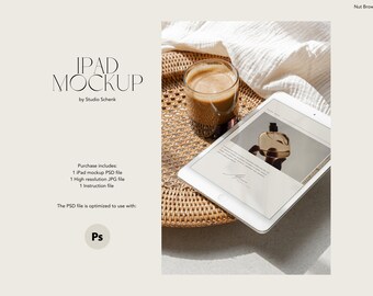 iPad Mockup for Digital Products | Realistic iPad Mockup | Website Mockup | Digital Planner Mockup | Etsy Listing Mockup