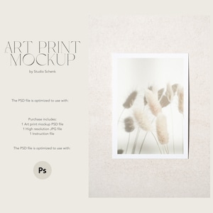 5x7 Poster Mockup | Art Print Mockup | Mockup for Art | Mockup for Artists, Photographers and Designers | Art Mockup