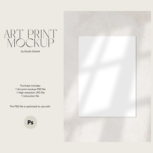 Art Print Mockup | A4 Poster Mockup for Designers, Artists and Photographers | Realistic Art Mockup in Neutral Colors | Art Print Mockups