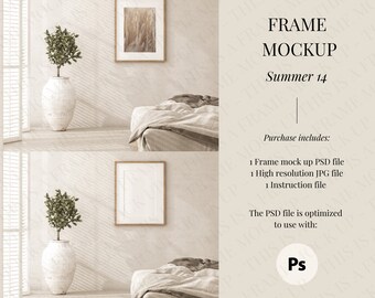 Frame Mockup | Frame Mockup for Designers, Artists and Photographers | Realistic Wall Art Frame Mockup | Wooden Frame Mockup