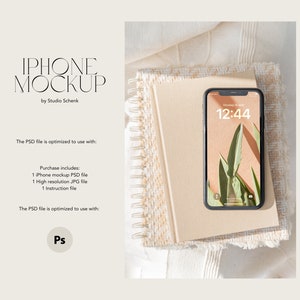 Neutral iPhone Mockup | Minimalist iPhone Mockup for Webdesigners, Artists and Photographers | Neutral Color Boho Phone Mockup