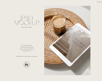 Modello iPad | Mockup iPad per designer, fotografi e artisti | Mockup dello schermo del tablet minimalista | Modello realistico dell'iPad