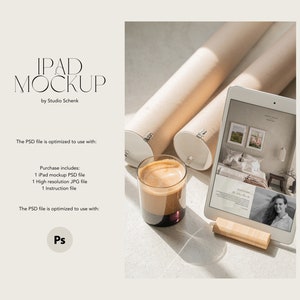 iPad Mockup for Artists and Photographers | Art iPad Mockup in Neutral Colors | Realistic Tablet Mockup | Aesthetic iPad Mockup
