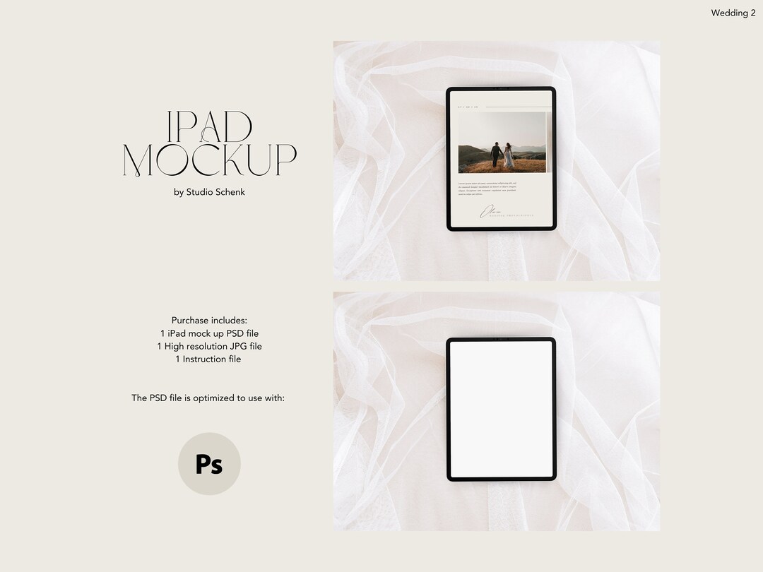 Wedding Business Mockup Etsy Listing Mockup Realistic iPad Etsy UK
