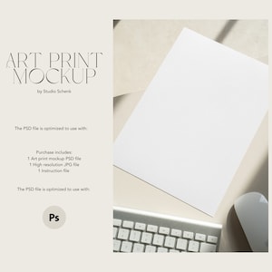 A4 Poster Mockup | Art Print Mockup for Artists and Photographers | Mockup for Art | Realistic Art Mockup | Minimal Print Mockup