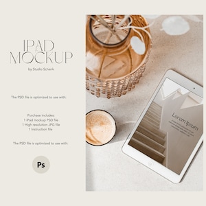 iPad Mockup for Digital Products | Realistic iPad Mockup | Online Course Mockup | Digital Planner Mockup | Etsy Listing Mockup